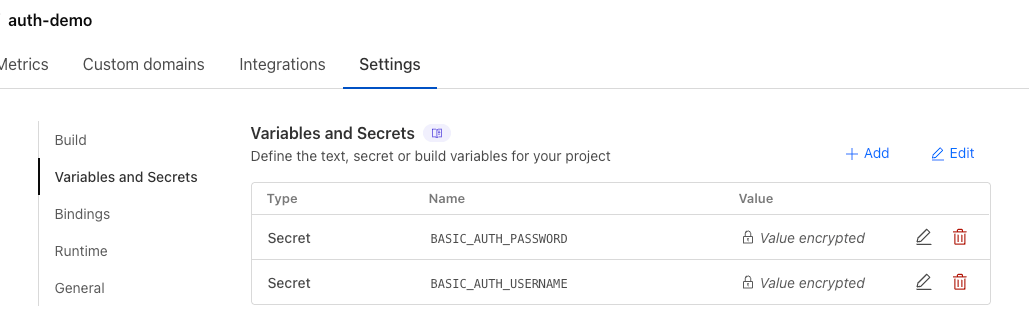 Cloudflare Pages Variables